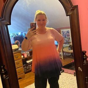 Lane Bryant 14/16 Ombré Top A Shaped XL Pink Purpl